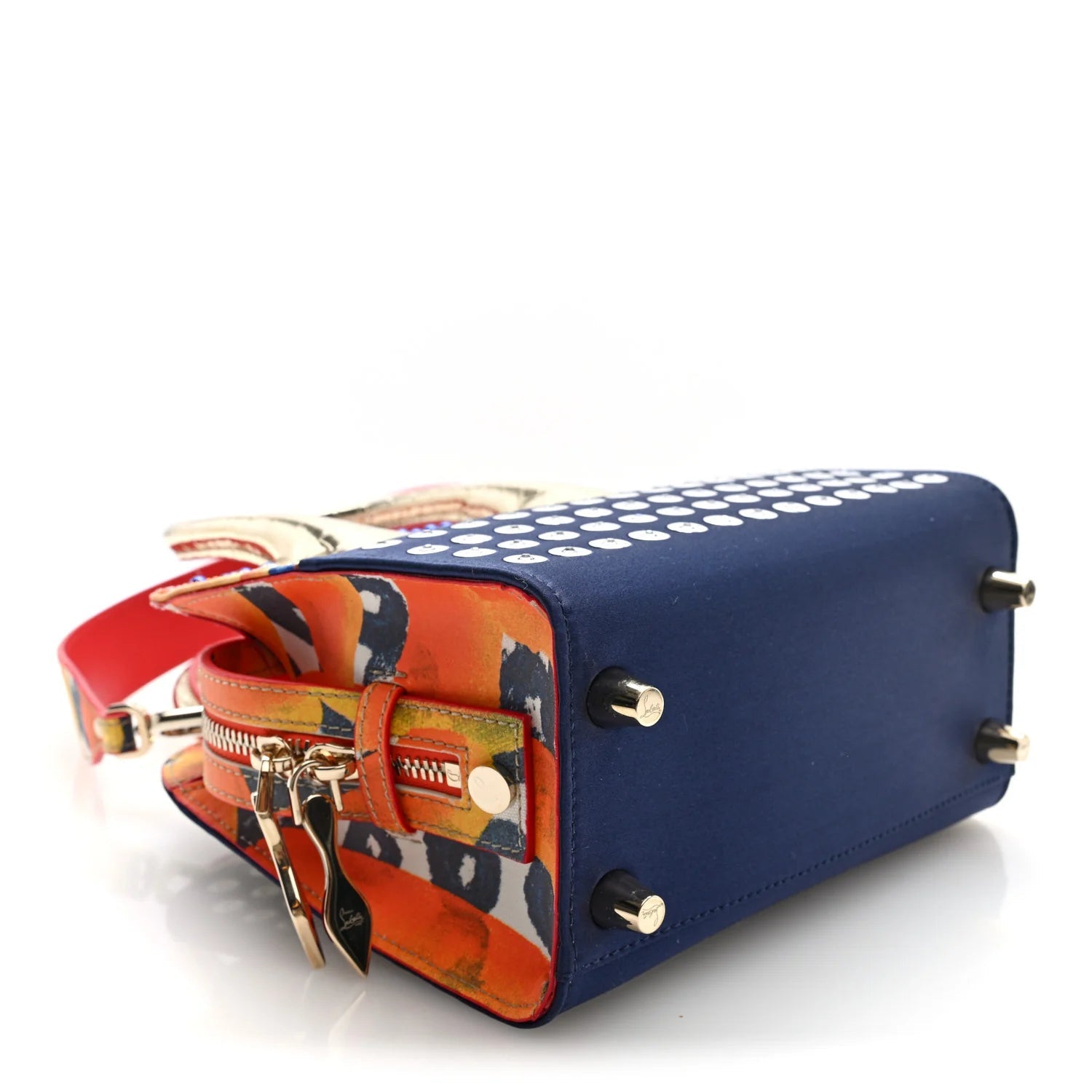 Crepe Satin Canvas Embroidered Gaagal Mini Eloise Tote Magma