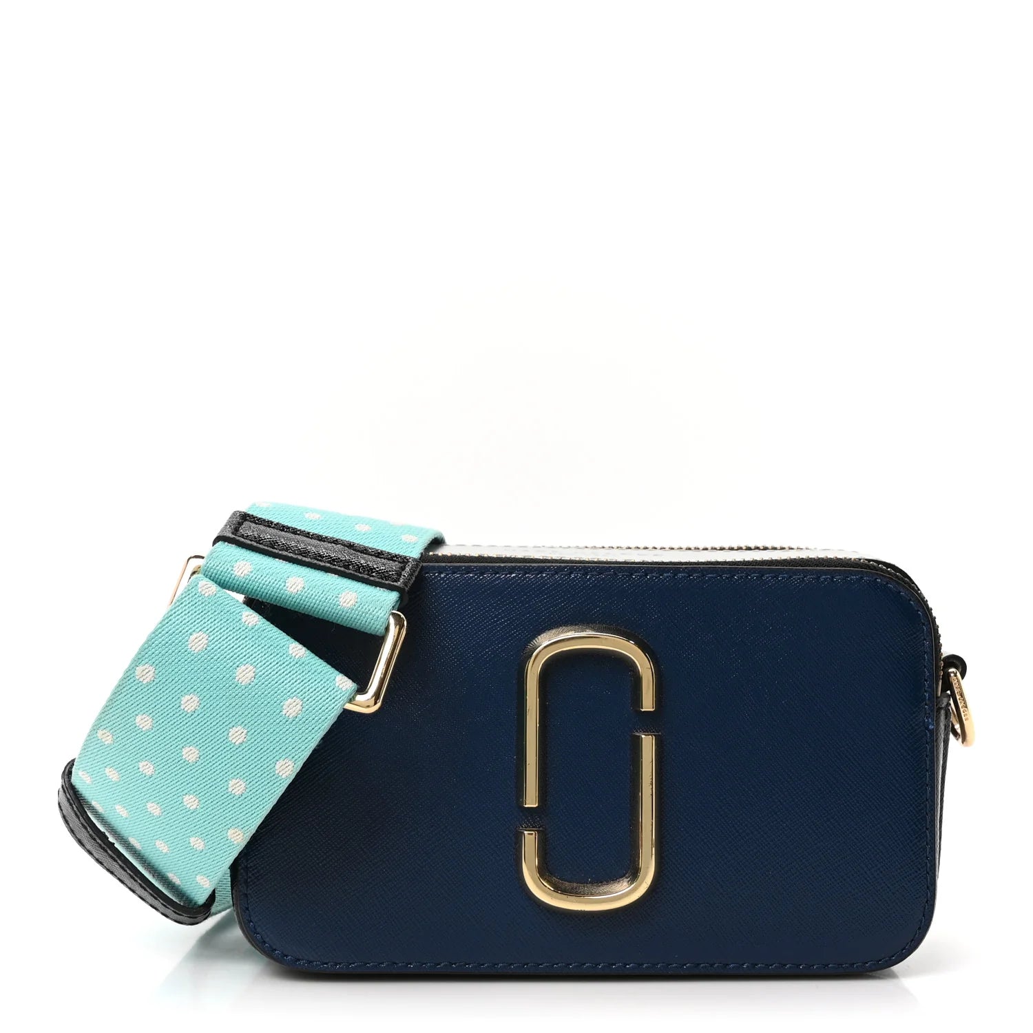 Saffiano Small Snapshot Camera Bag Navy Blue Multicolor