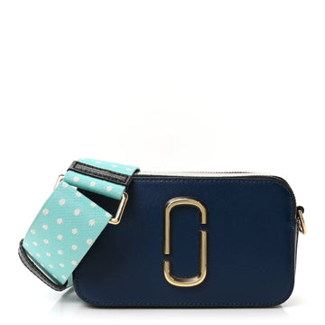 Saffiano Small Snapshot Camera Bag Navy Blue Multicolor