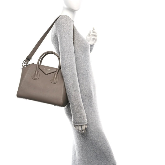 Sugar Goatskin Small Antigona Mastic