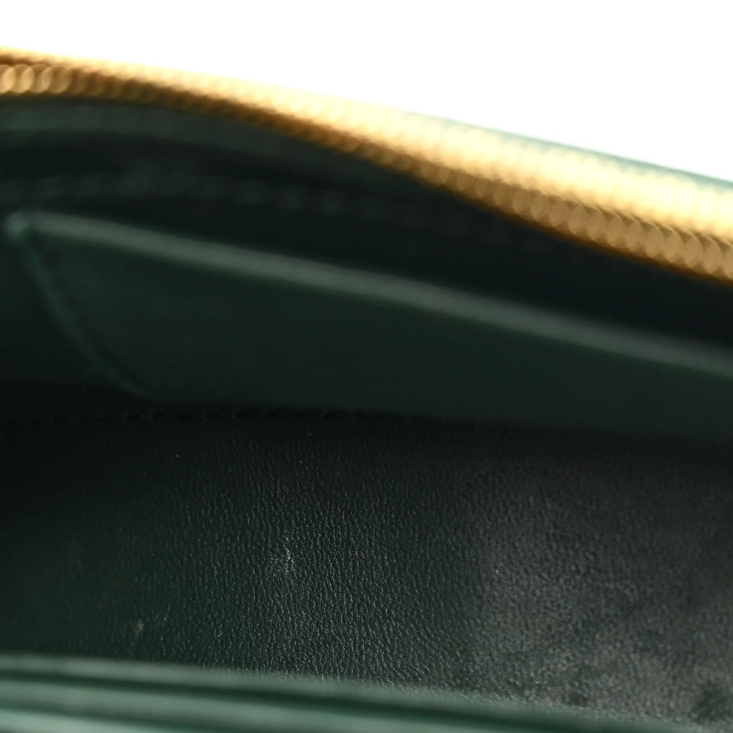 Shiny Calfskin Crocodile Embossed Hourglass Chain Bag Forest Green
