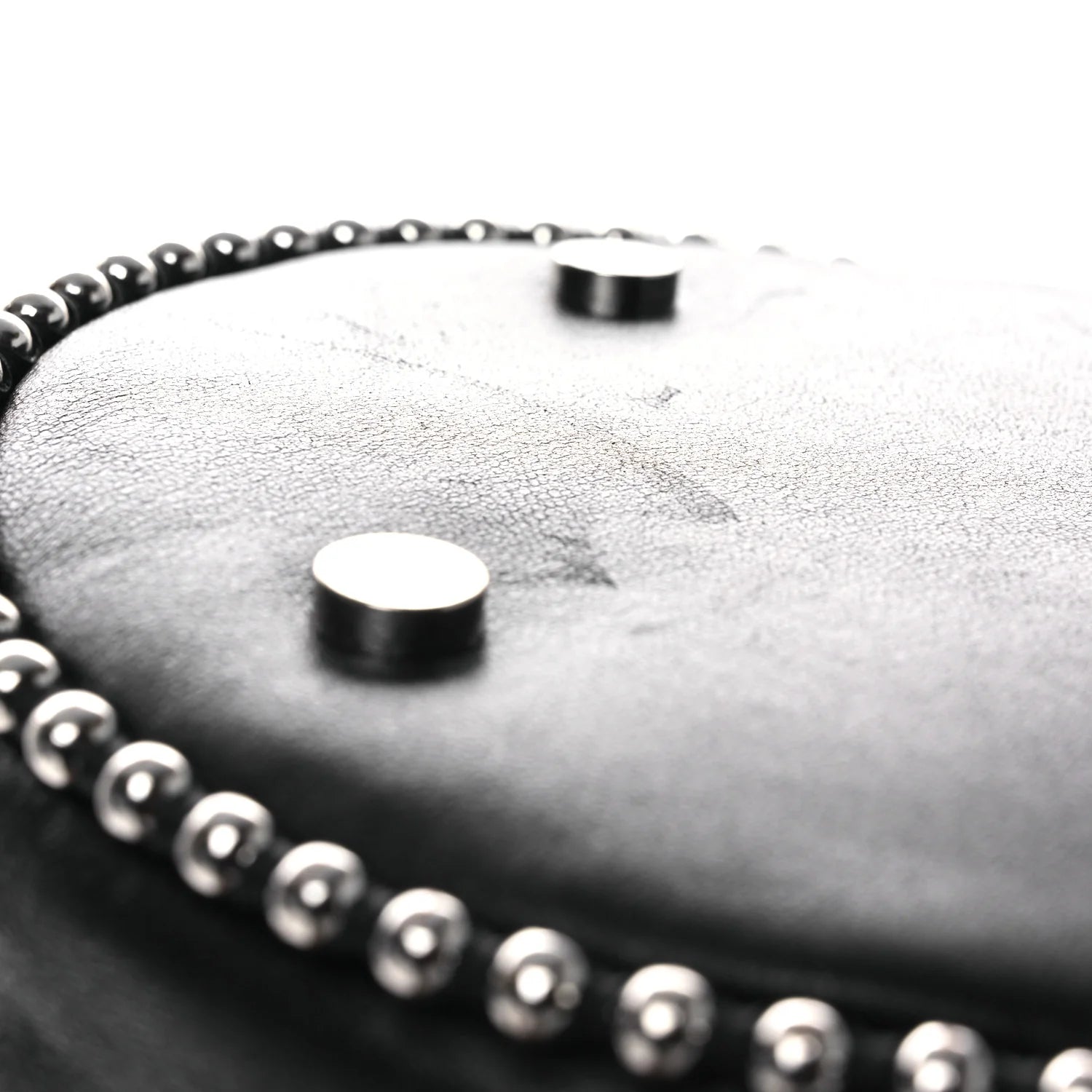 Lambskin Attica Chain Dry Sack Bucket Bag Black