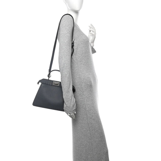 Cuoio Romano Selleria Chamois Small Peekaboo I SEE U Satchel Tempesta