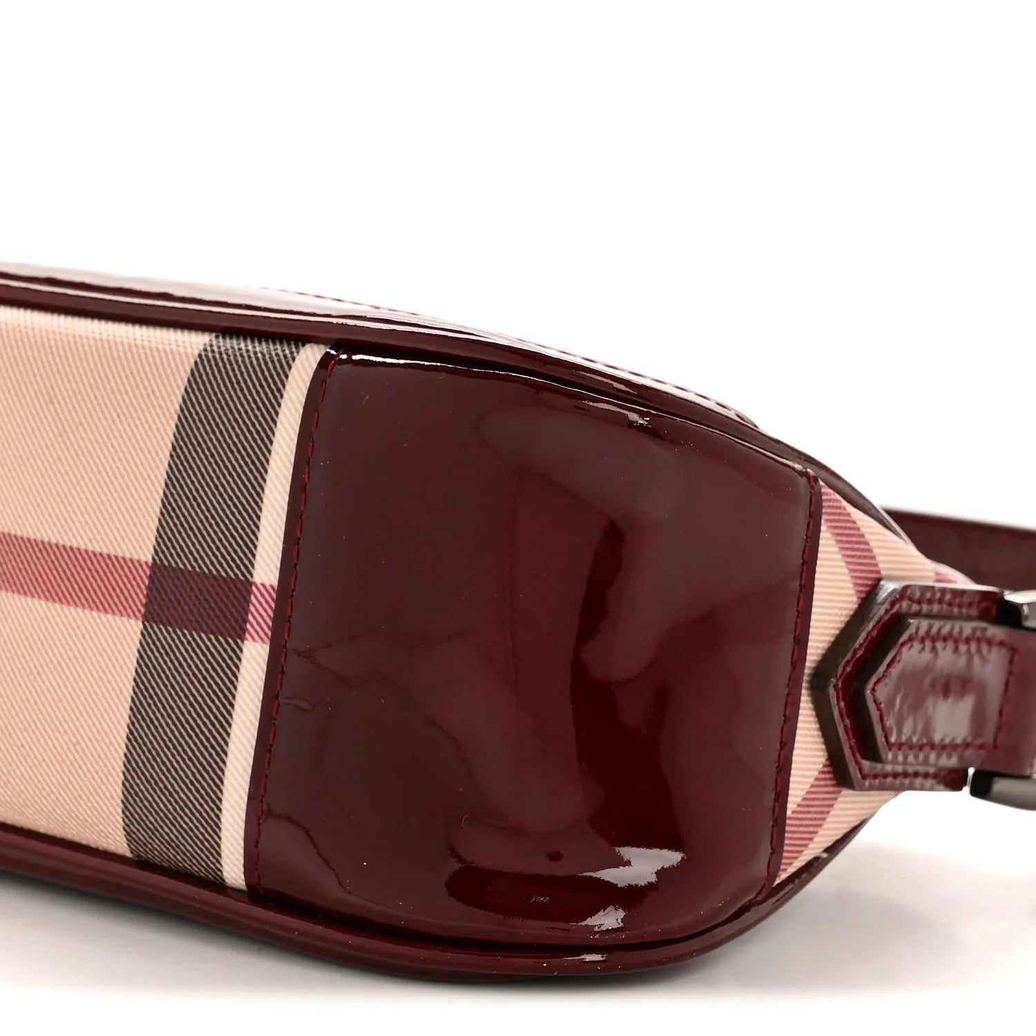 Patent Nova Check Newbury Dark Red