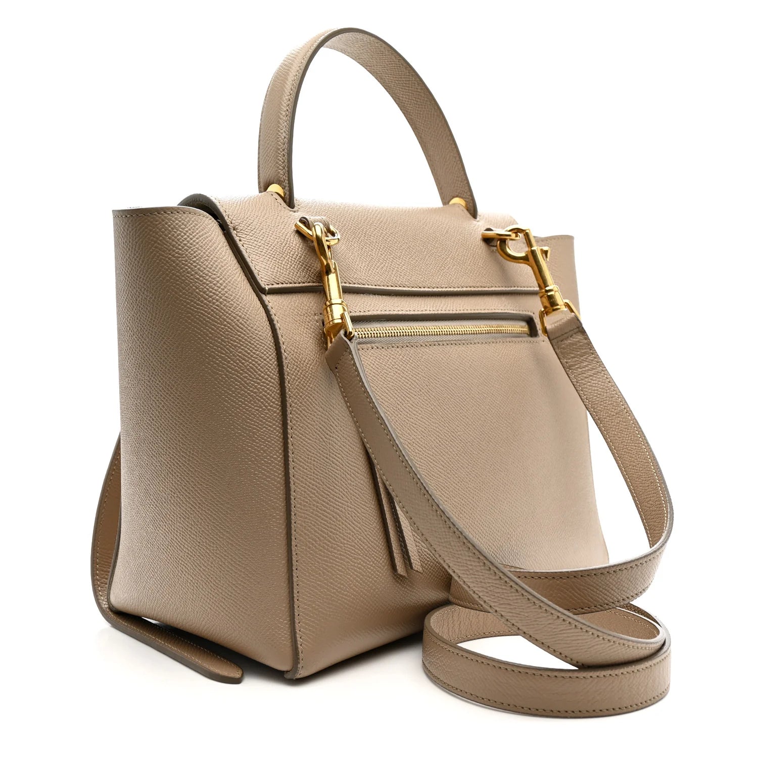Grained Calfskin Micro Belt Bag Light Taupe