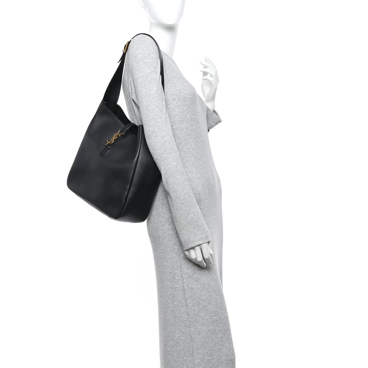 Supple Calfskin Large Le 5 a 7 Soft Hobo Black