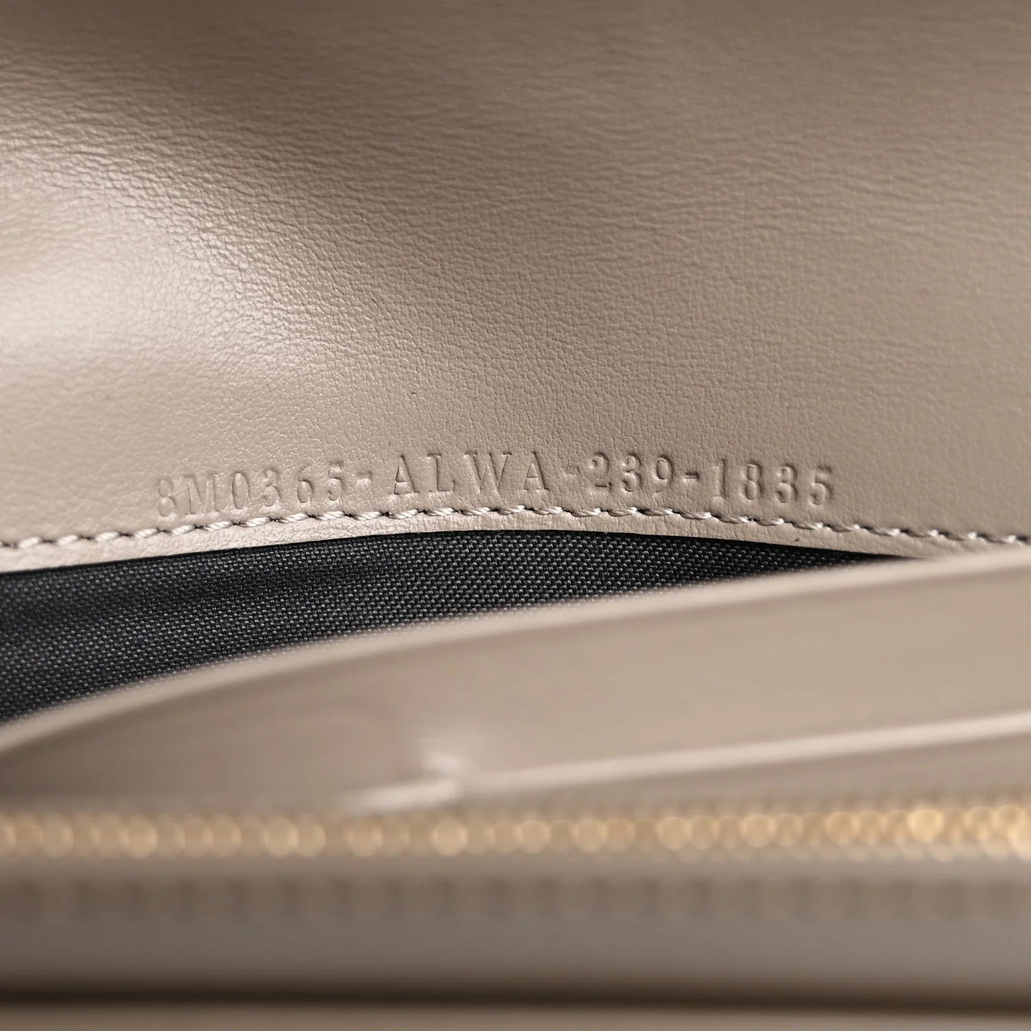 Vitello King Cruise FF Diamonds Continental Envelope Wallet on Chain Truffle Dove