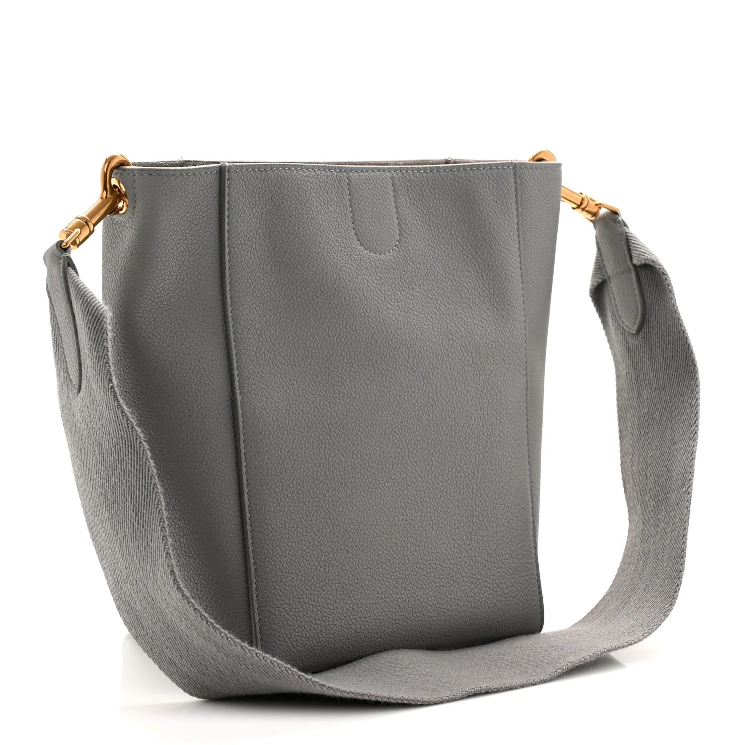 Soft Grained Calfskin Small Sangle Bucket Bag Kohl