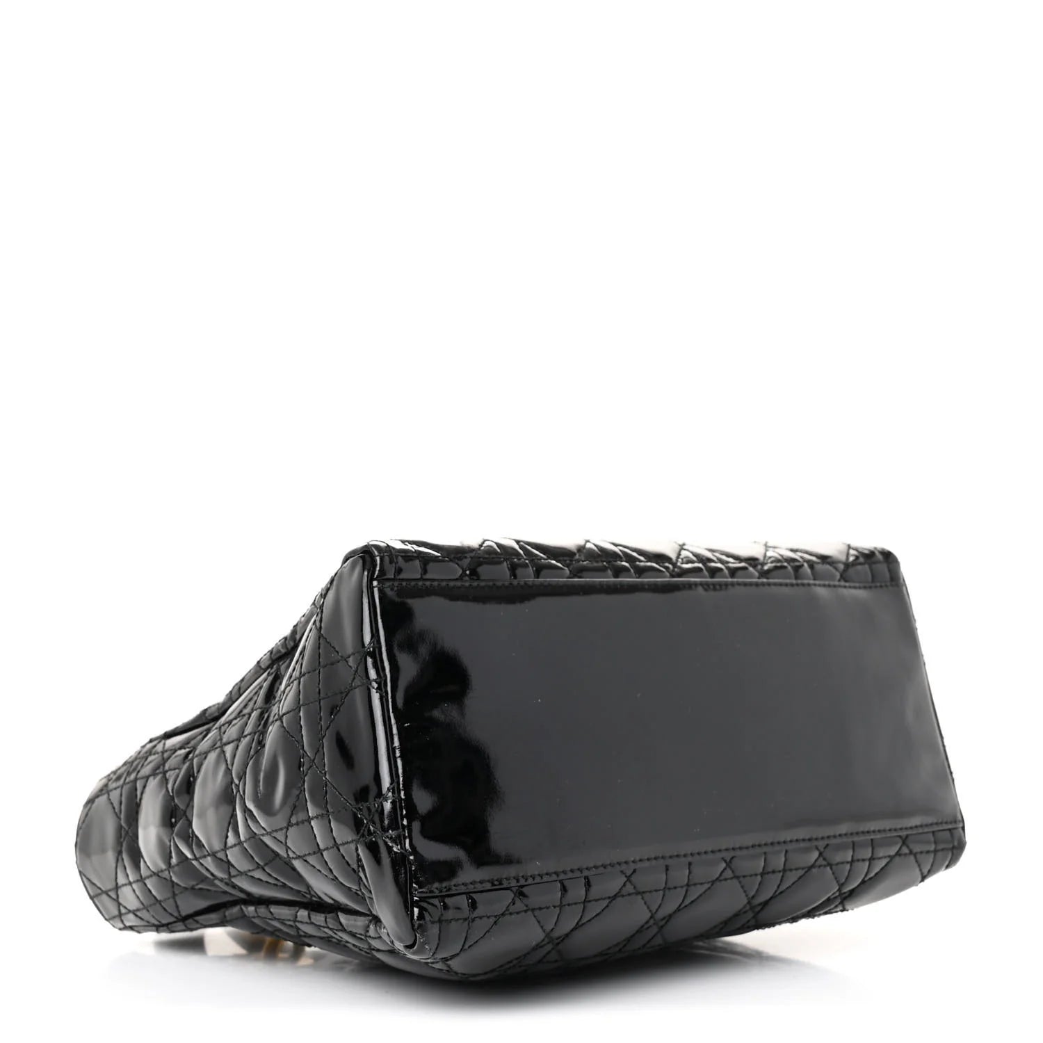 Patent Cannage Medium Lady Dior Black