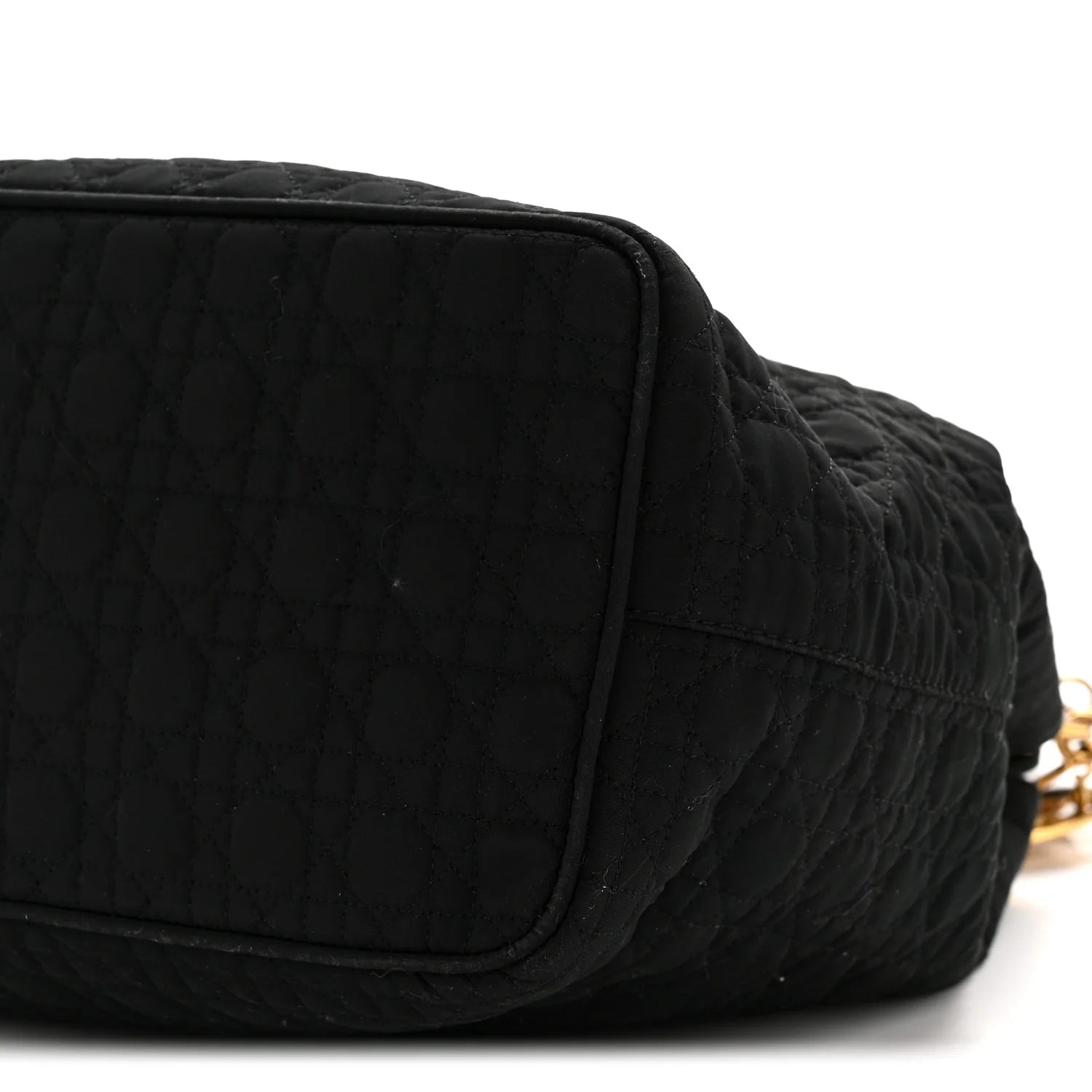 Nylon Cannage Medium Lady Dior Black