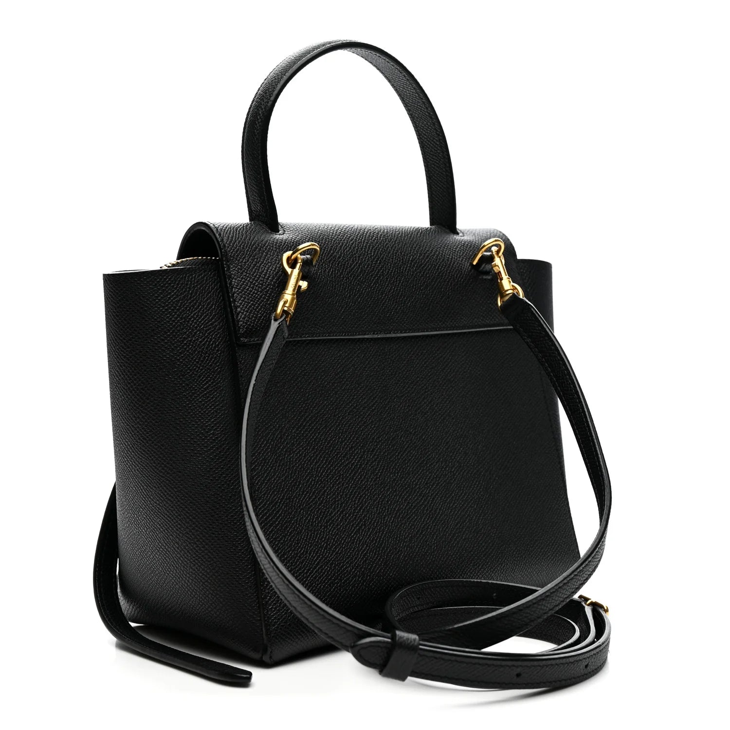 Grained Calfskin Nano Belt Bag Black