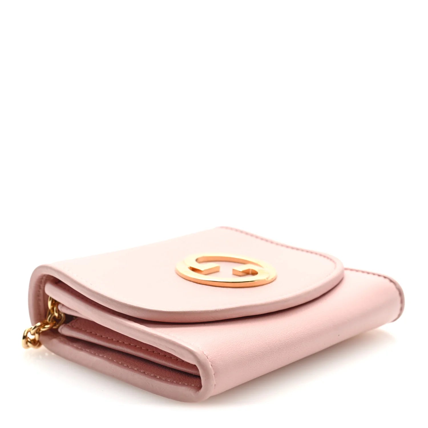 Roxy Calfskin Medium Blondie Chain Wallet Powder Pink