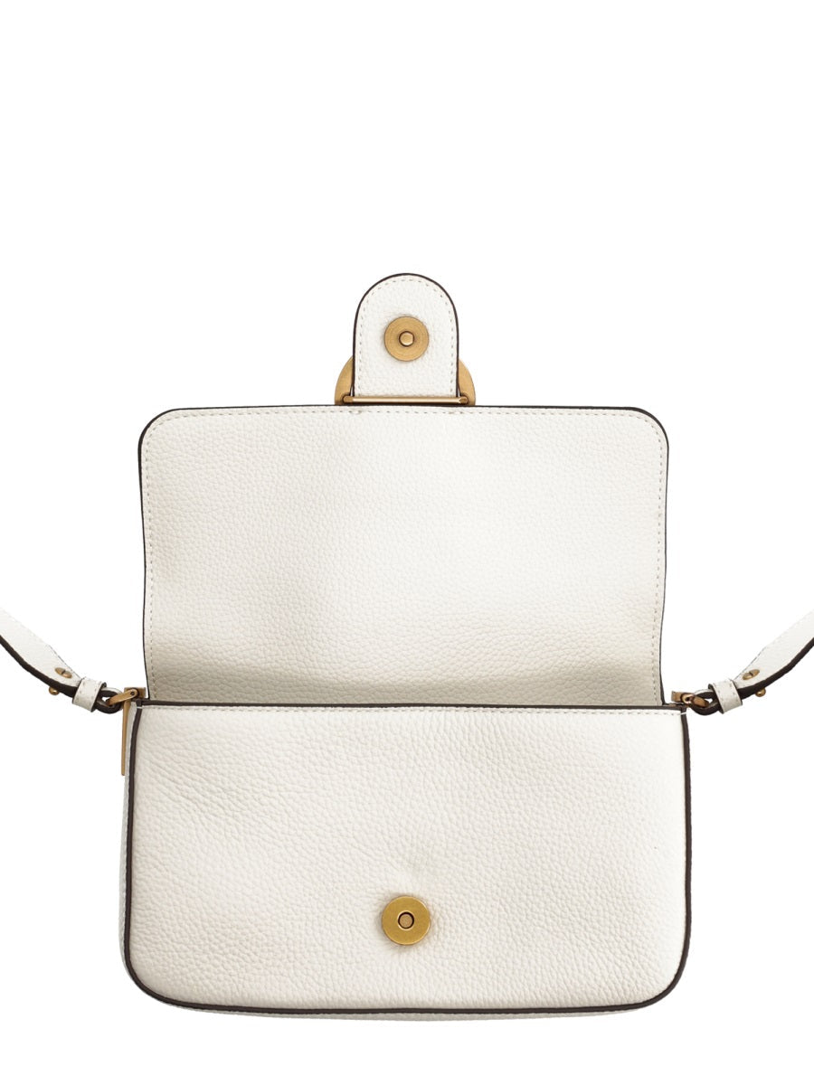 WHITE LEATHER SHOULDER BAG