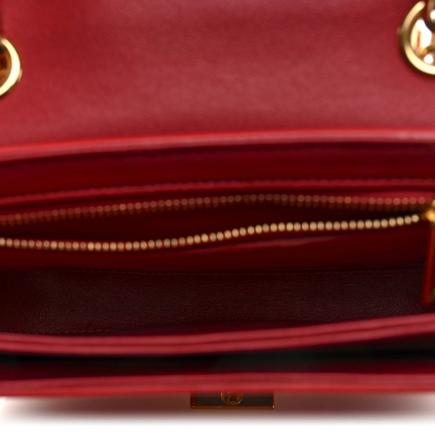 Shiny Calfskin Small C Bag Red