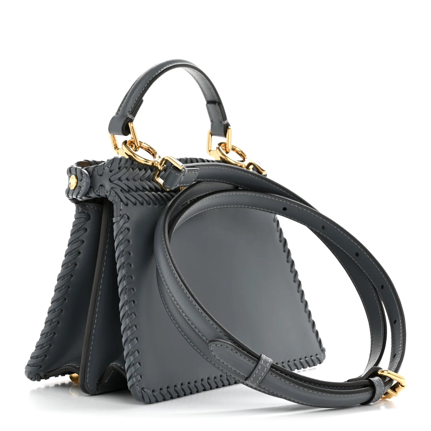 Vitello King Shiny Nappa Intreccio Petite Peekaboo I SEE U Satchel Tempesta