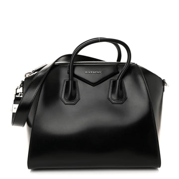 Shiny Lord Calfskin Medium Antigona Black