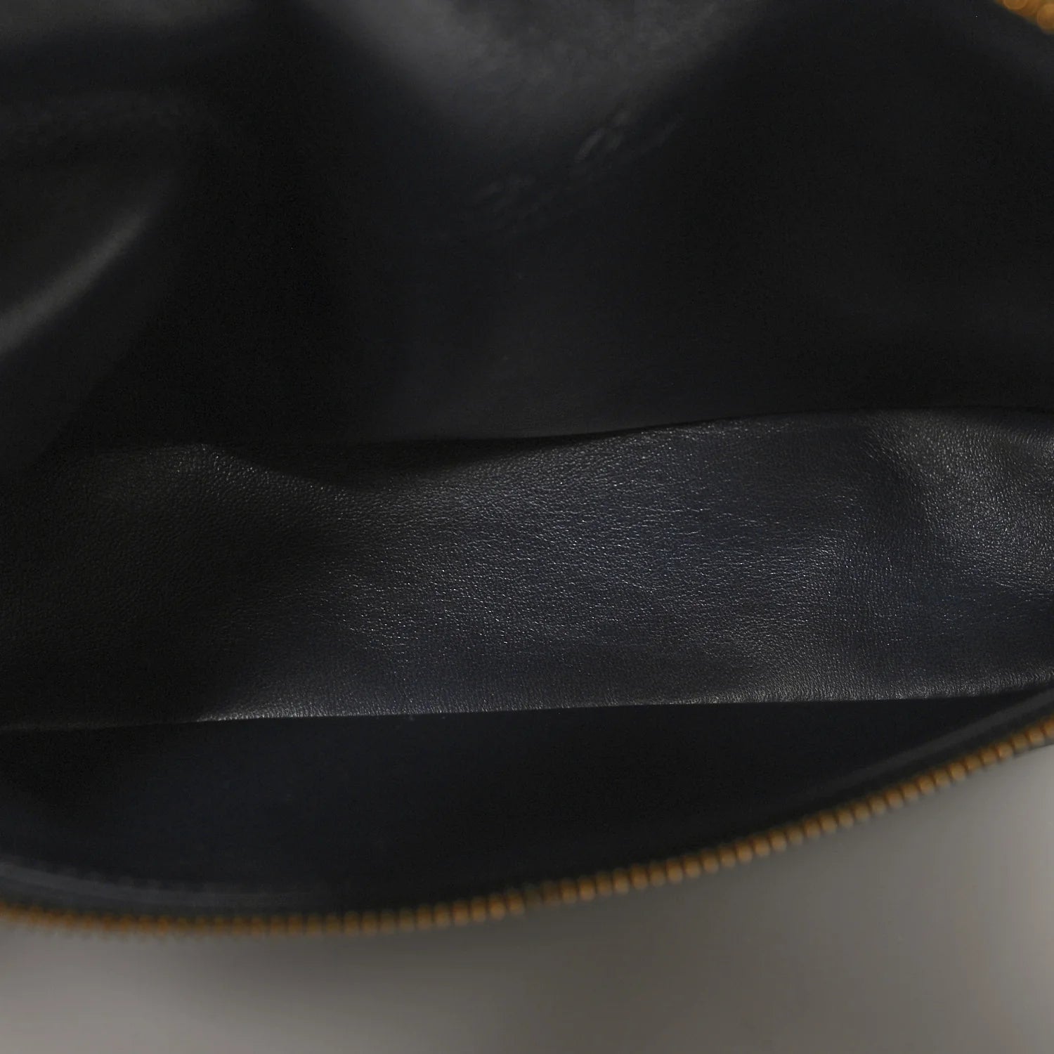 Grained Calfskin L19 Extra Pocket Pouch Navy Blue