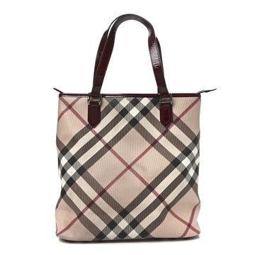 Nova Check Patent Small Vertical Tote Red