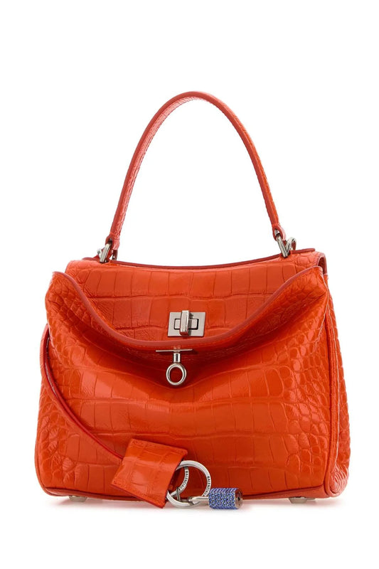 ORANGE LEATHER MINI RODEO HANDBAG