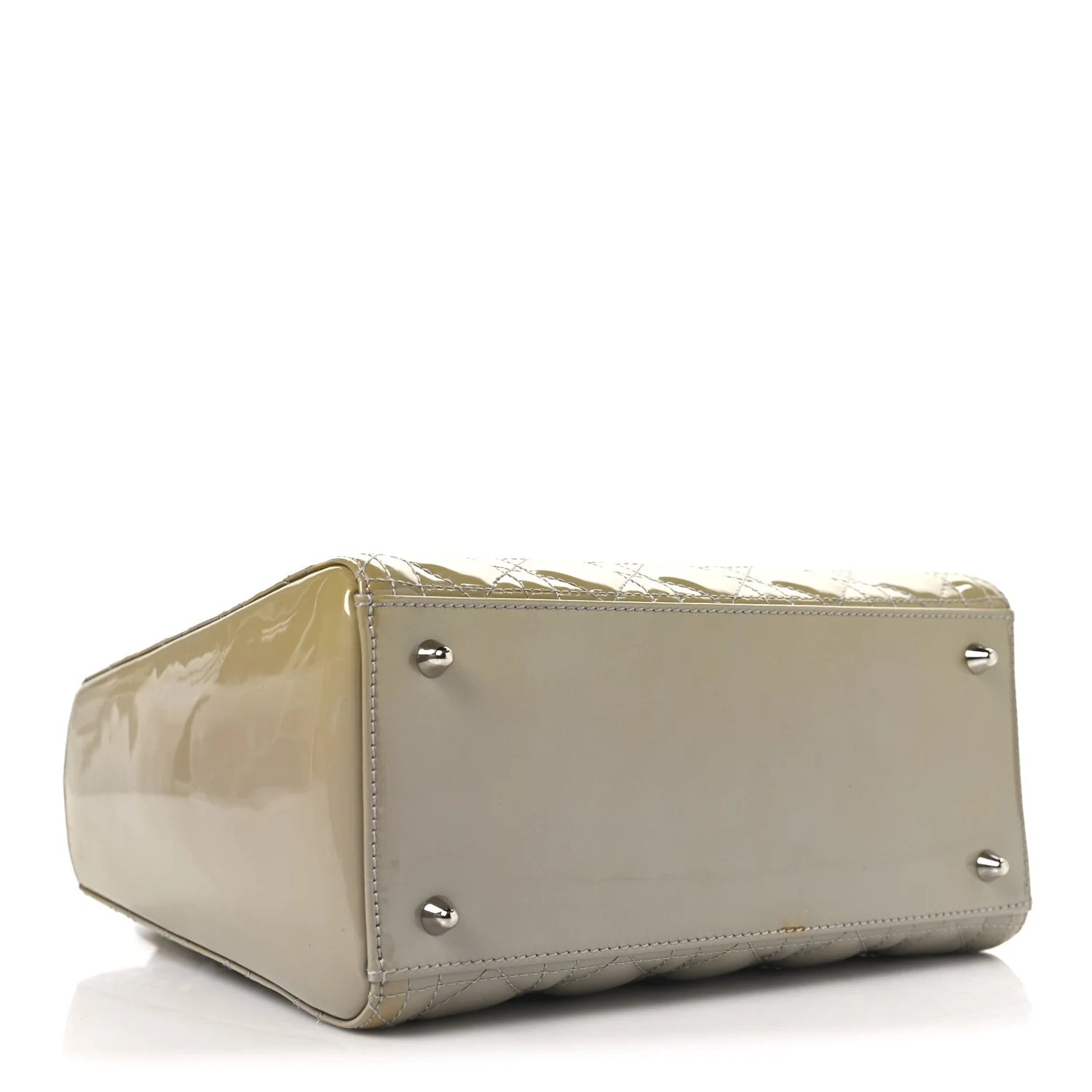 Patent Cannage Medium Lady Dior Grey