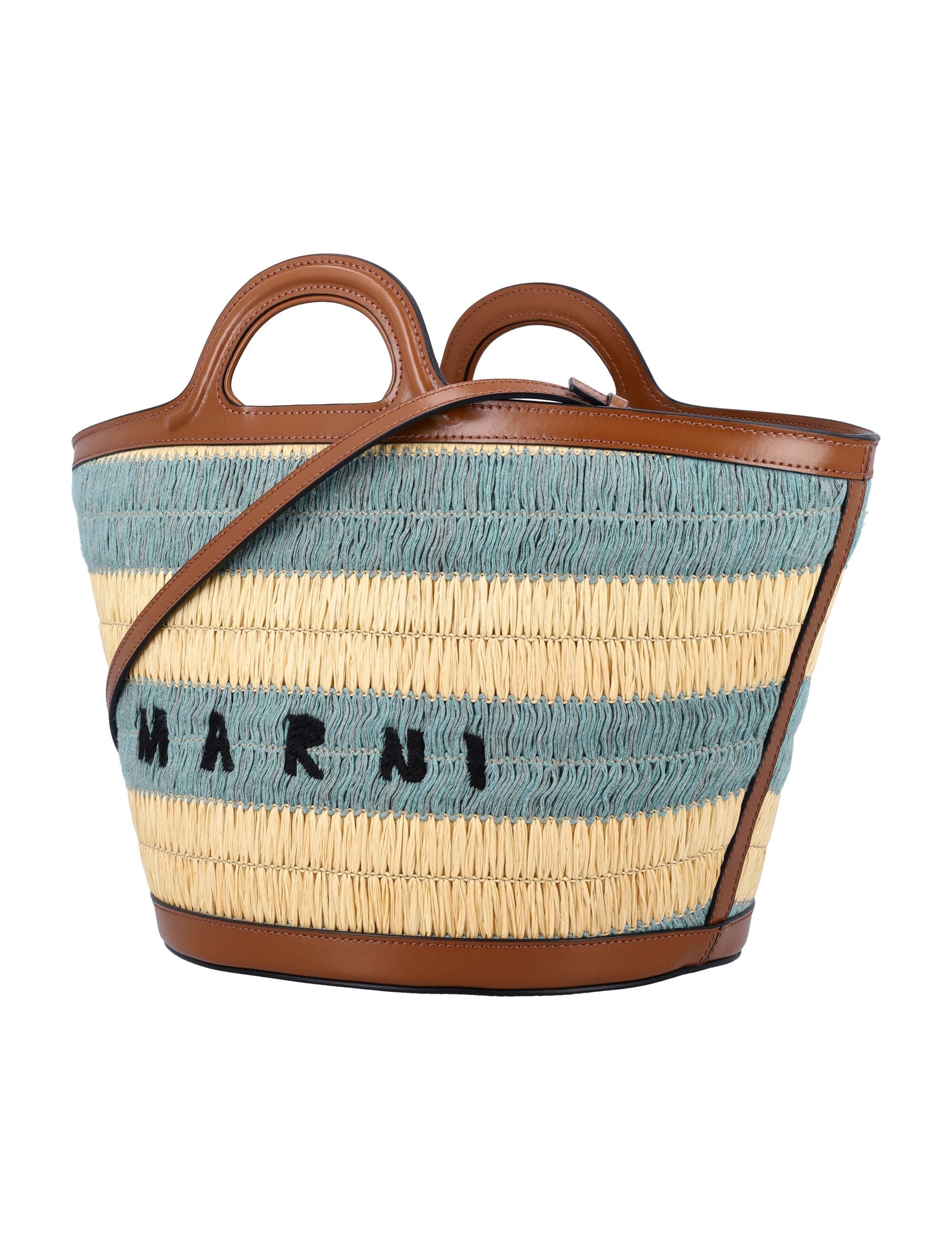 TROPICALIA RAFFIA-EFFECT SMALL BAG