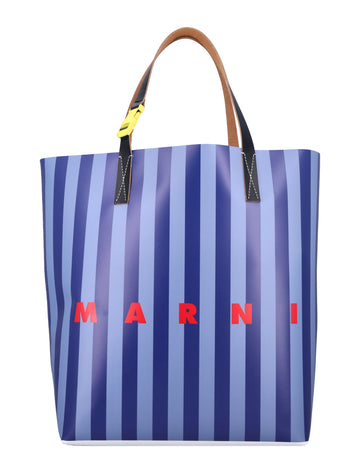 STRIPED TRIBECA SHOPPING BAG