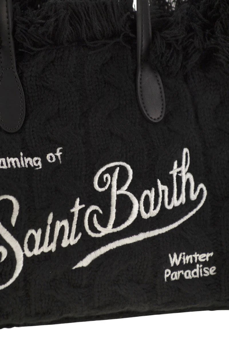 COLETTE - WOOL-EFFECT BAG with LOGO