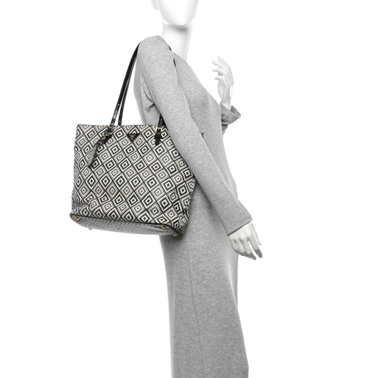 Saffiano Diamond Print Tote Multicolor