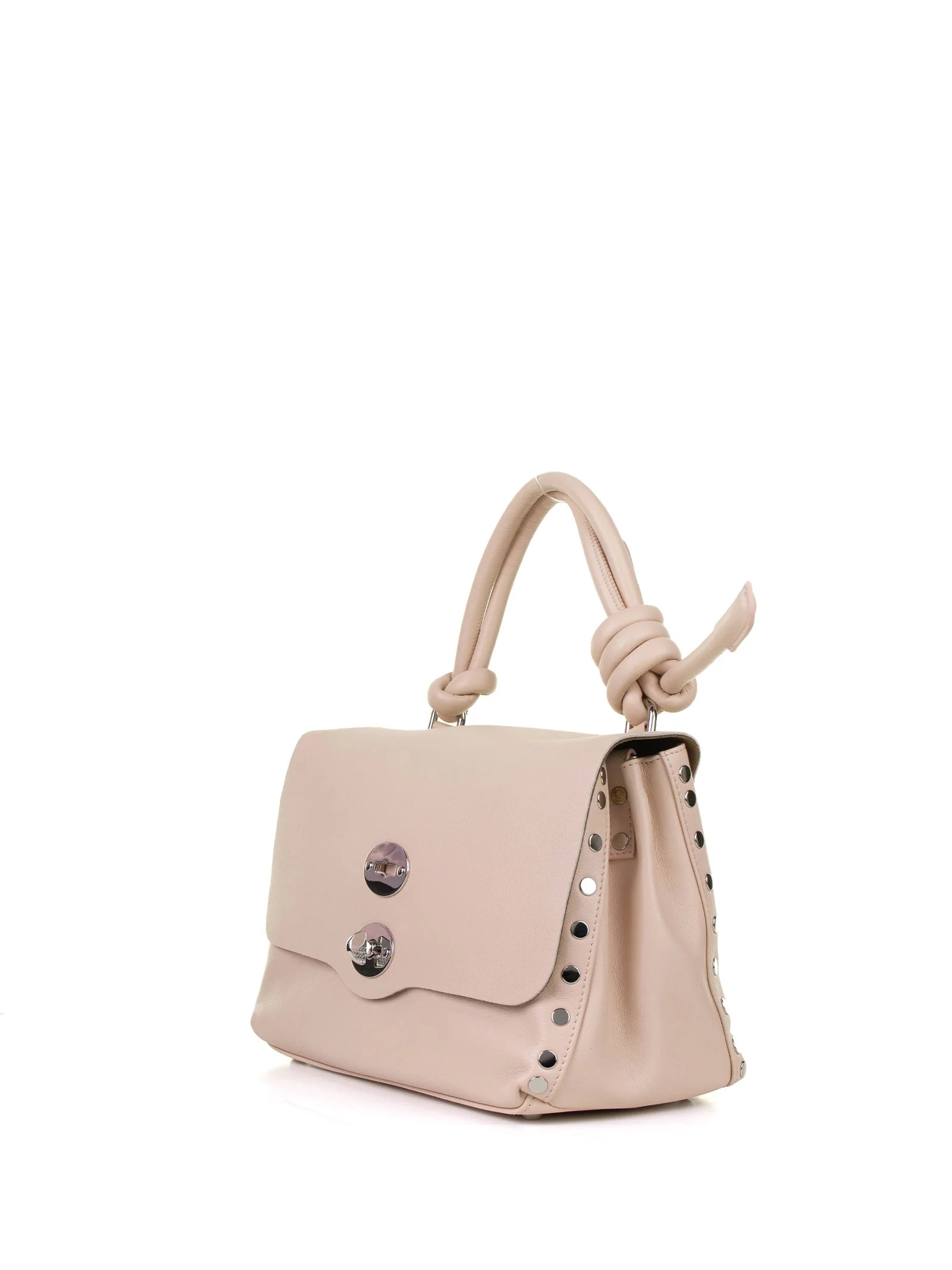 POSTINA PIUMA KNOT S PINK LEATHER BAG