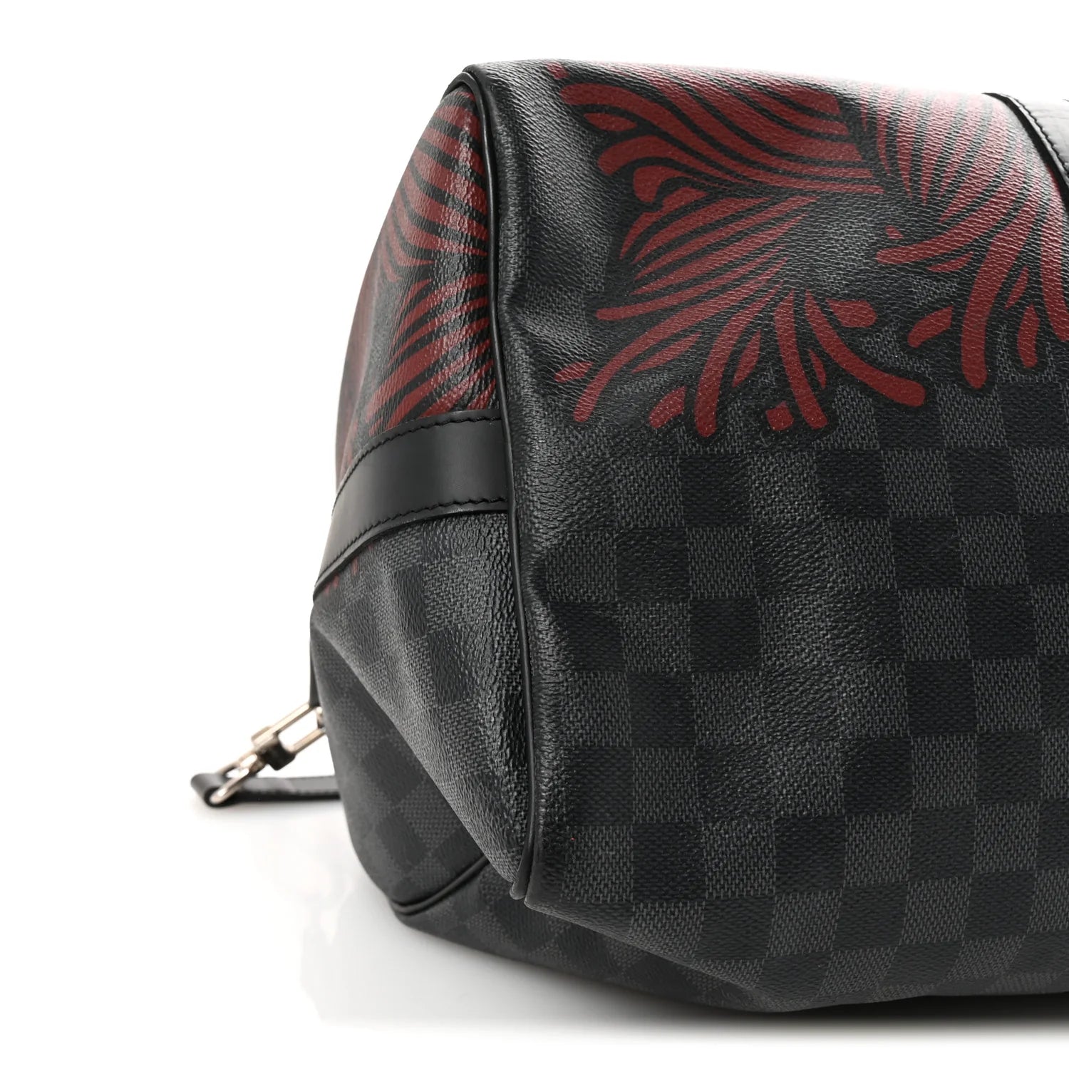 Damier Graphite Rope Keepall Bandouliere 45 Red