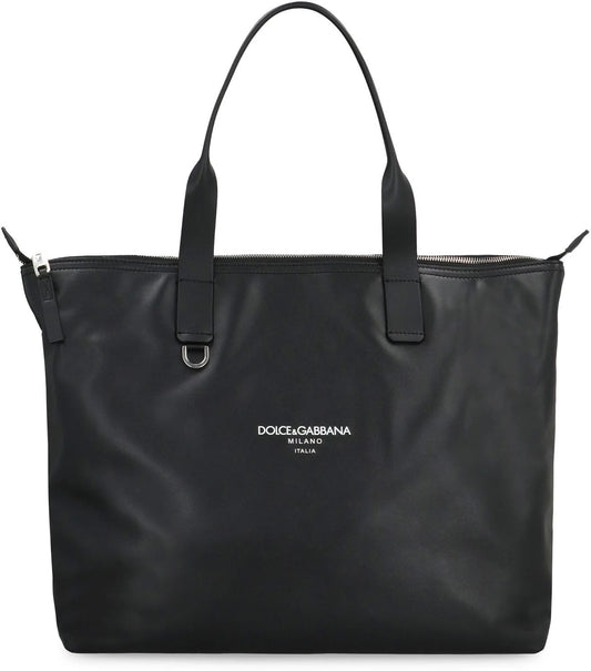 MEDIA SMOOTH LEATHER TOTE BAG