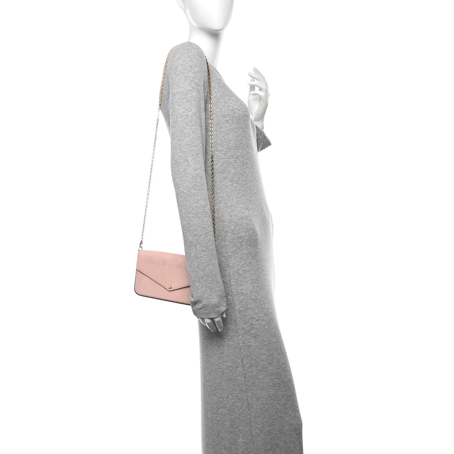 Vernis Pochette Felicie Chain Wallet Rose Ballerine