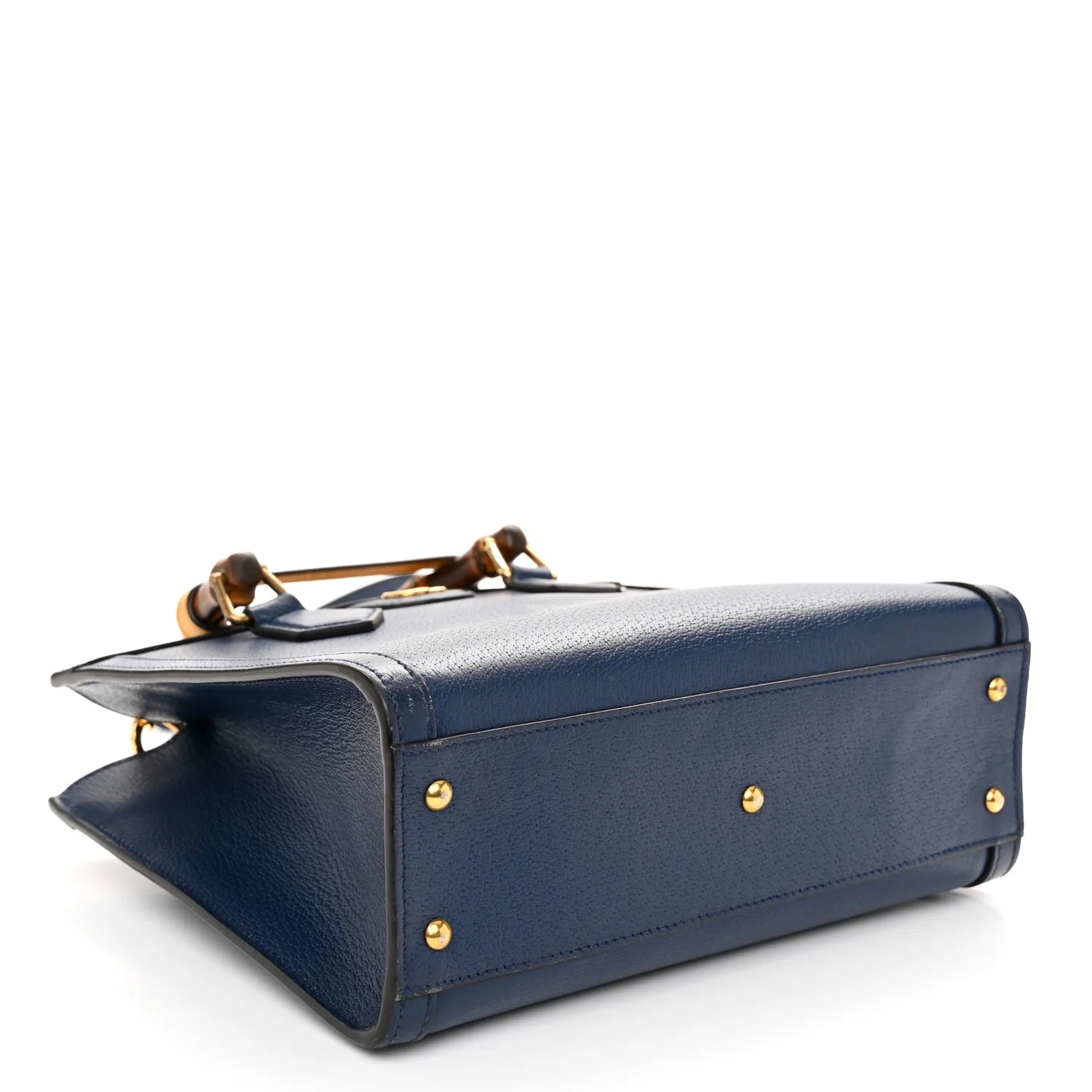 Textured Dollar Calfskin Web Small Diana Tote Bag Royal Crop