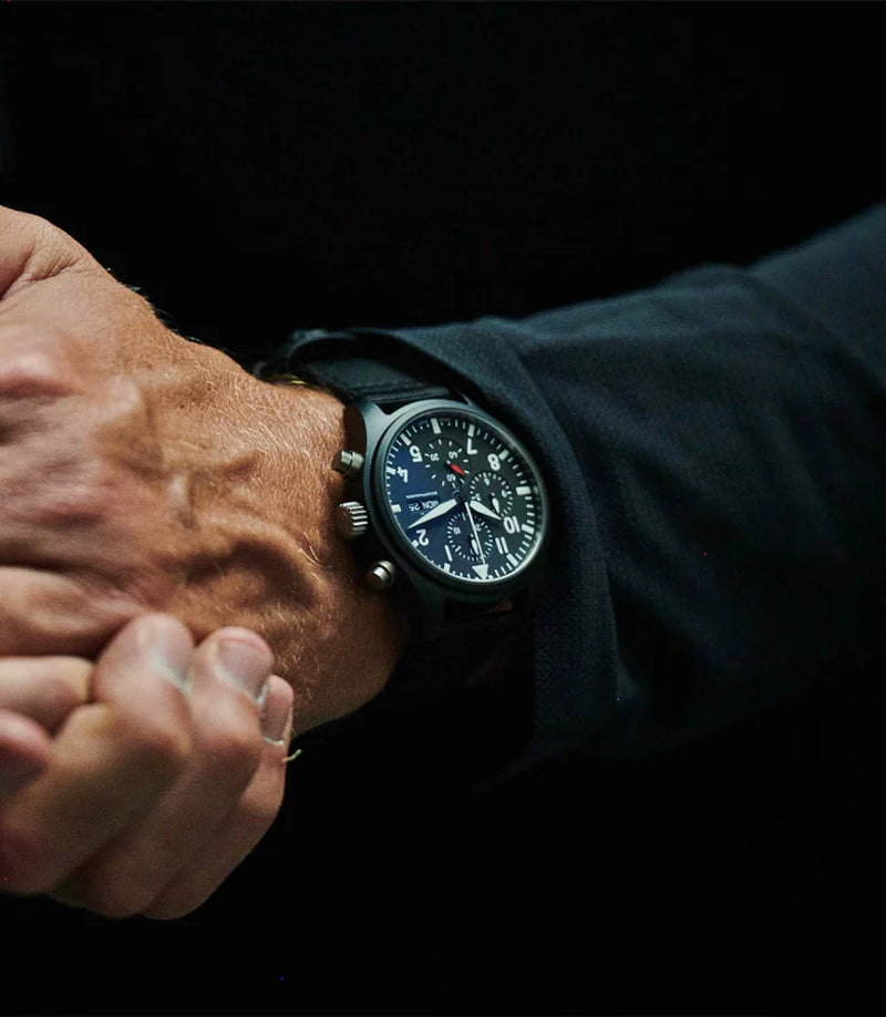 Unworn  Pilot’S Watch Chronograph TOP GUN 41, Ceramic, Titanium, 41Mm, Ref# IW389401, Box and Papers