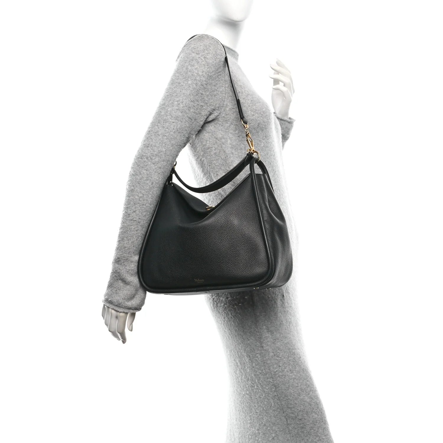 Small Classic Grain Calfskin Leighton Black