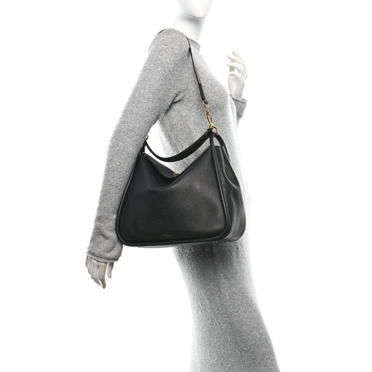 Small Classic Grain Calfskin Leighton Black