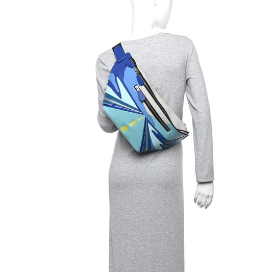 Togo Swift Endless Road Cityslide Belt Bag GM Gris Perle Bleu Electrique