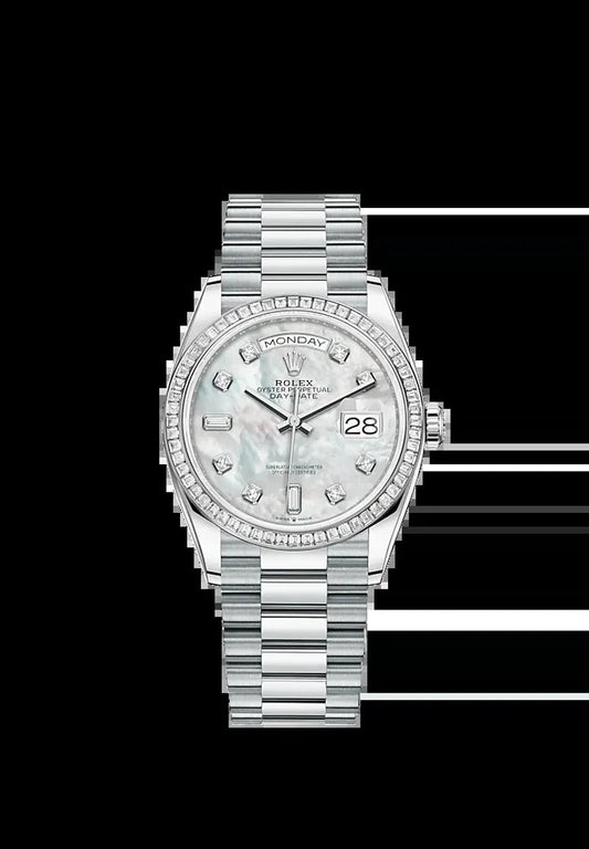 Day-Date, 36Mm, Platinum and Diamonds, Ref# 128396Tbr-0005