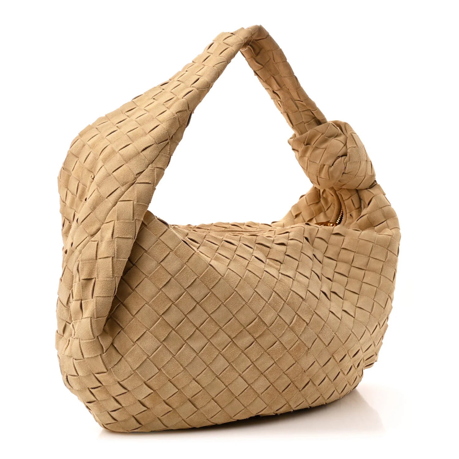 Suede Intrecciato Small Jodie Sand