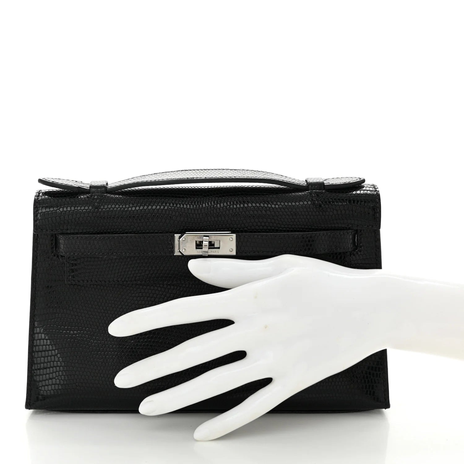 Lizard Kelly Pochette Clutch Black