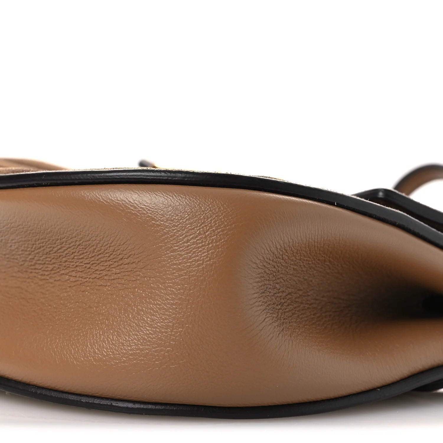 Suede Calfskin Quilted Drew Bijou Shoulder Bag Nut