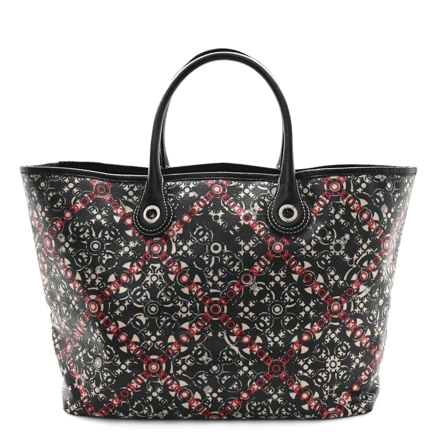Coated Canvas Coco Small Tote Black