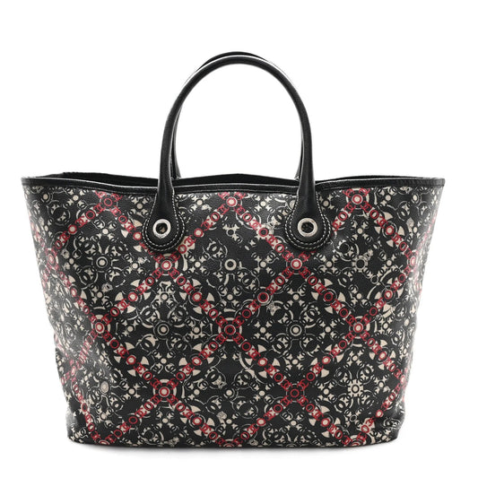 Coated Canvas Coco Small Tote Black