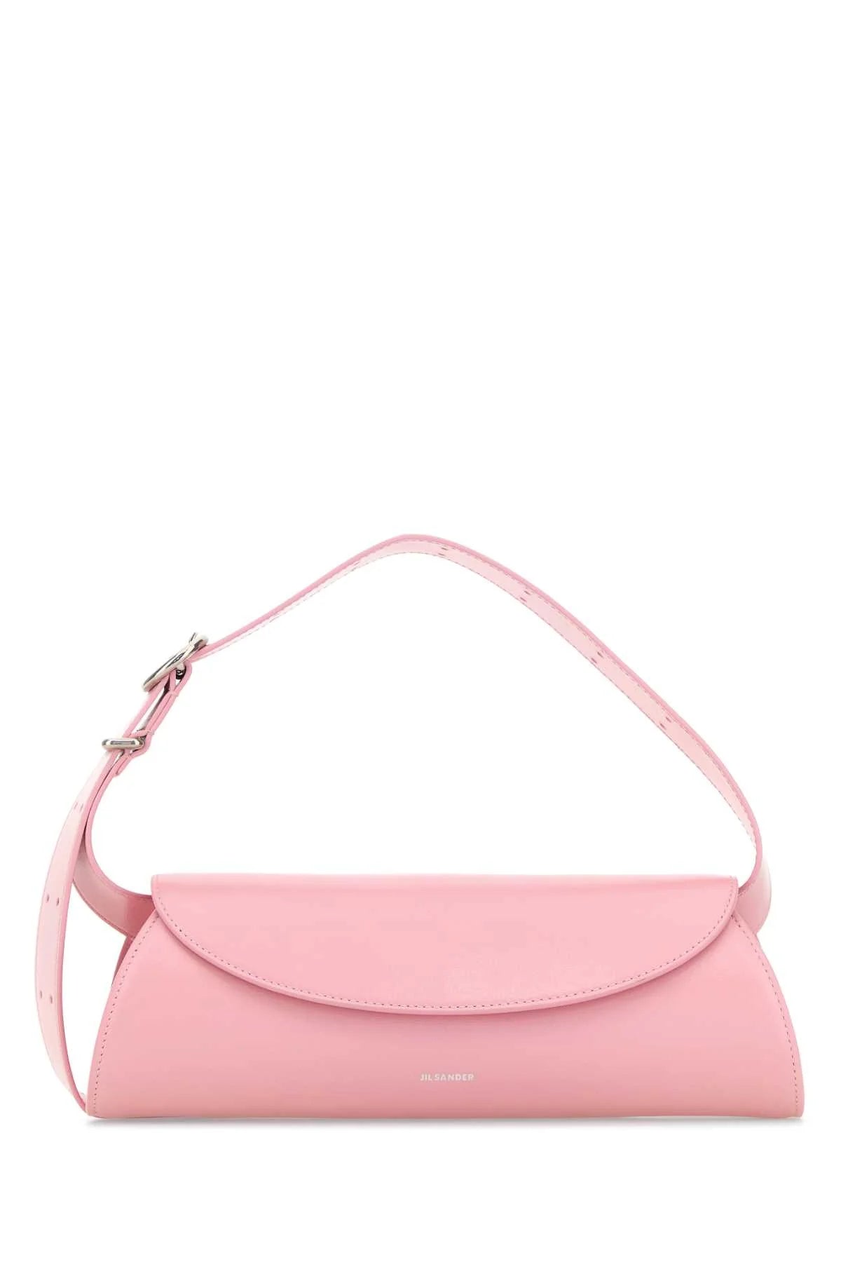PINK LEATHER SMALL CANNOLO CROSSBODY BAG