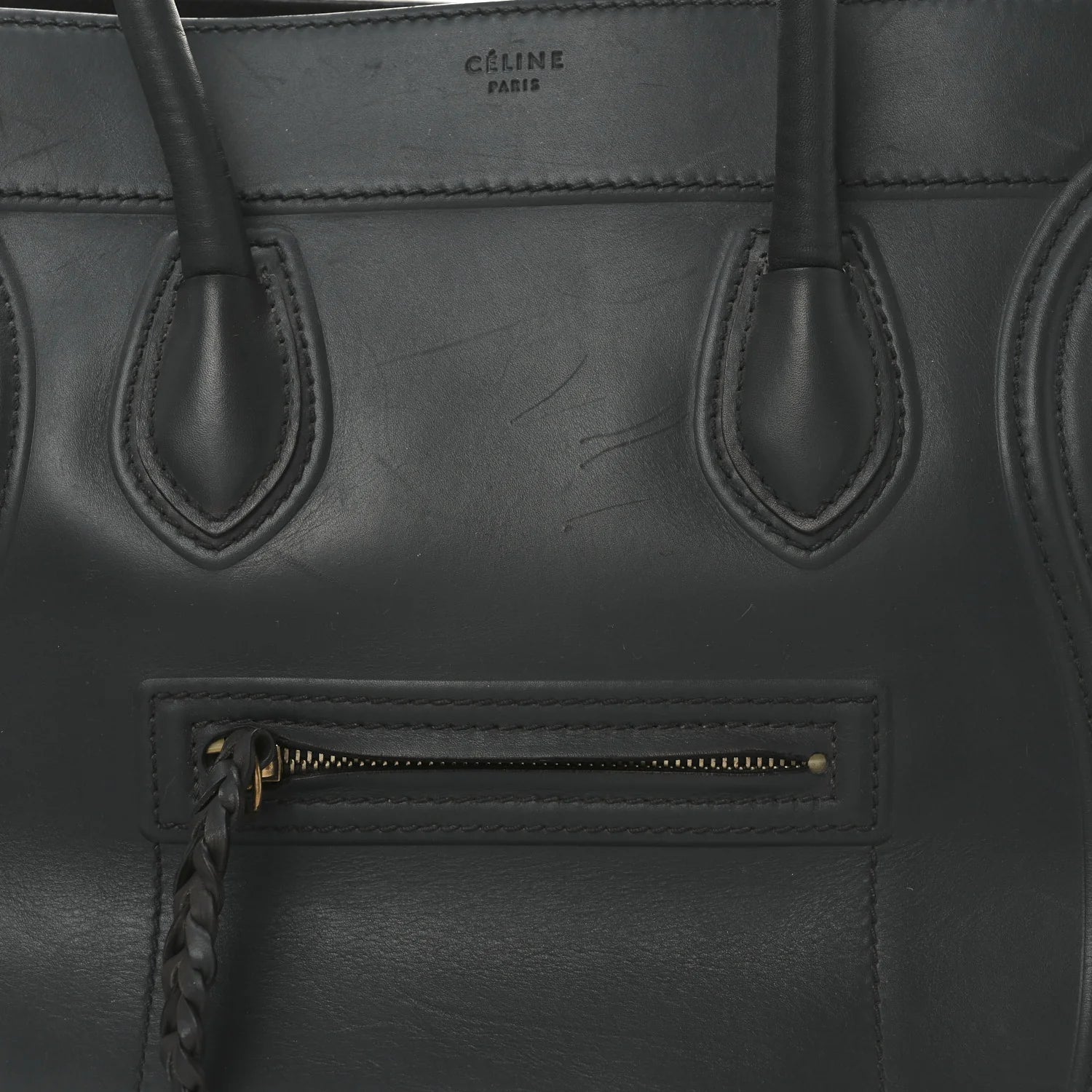 Supple Calfskin Medium Phantom Luggage Khaki