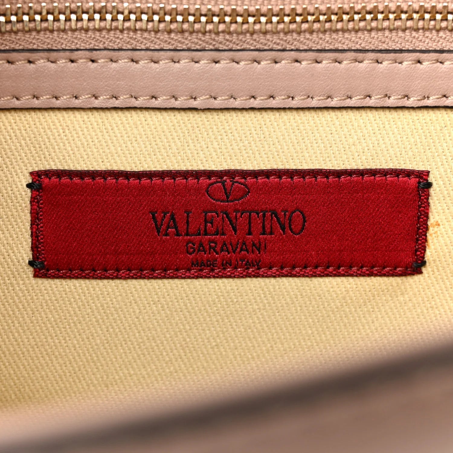 Vitello Small Glam Lock Rockstud Flap Poudre