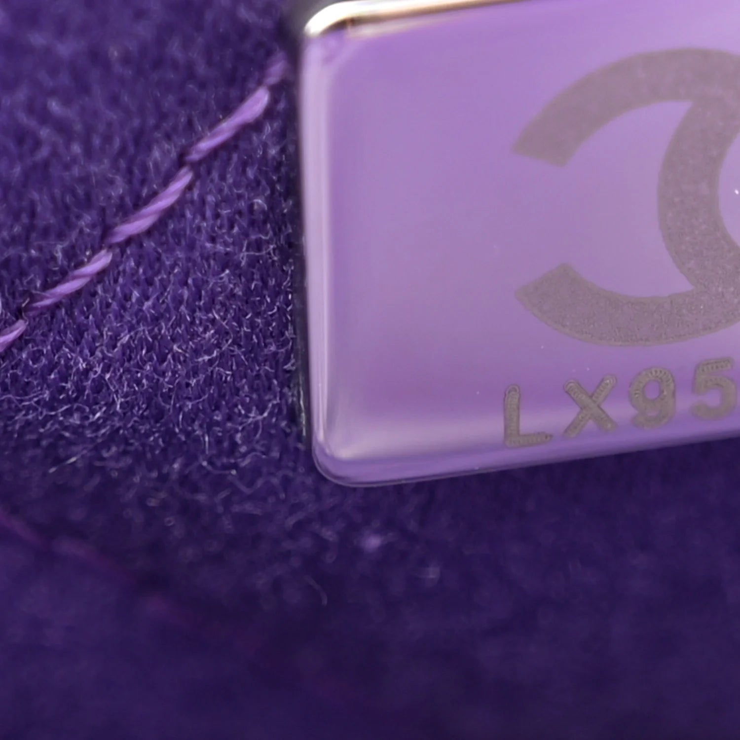 Shiny Calfskin Quilted Rainbow Small  22 Purple