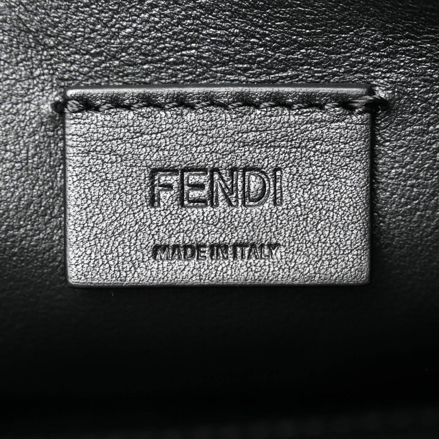 Shearling Vitello Dolce Macro FF 1974 Mini Baguette Tobacco Black