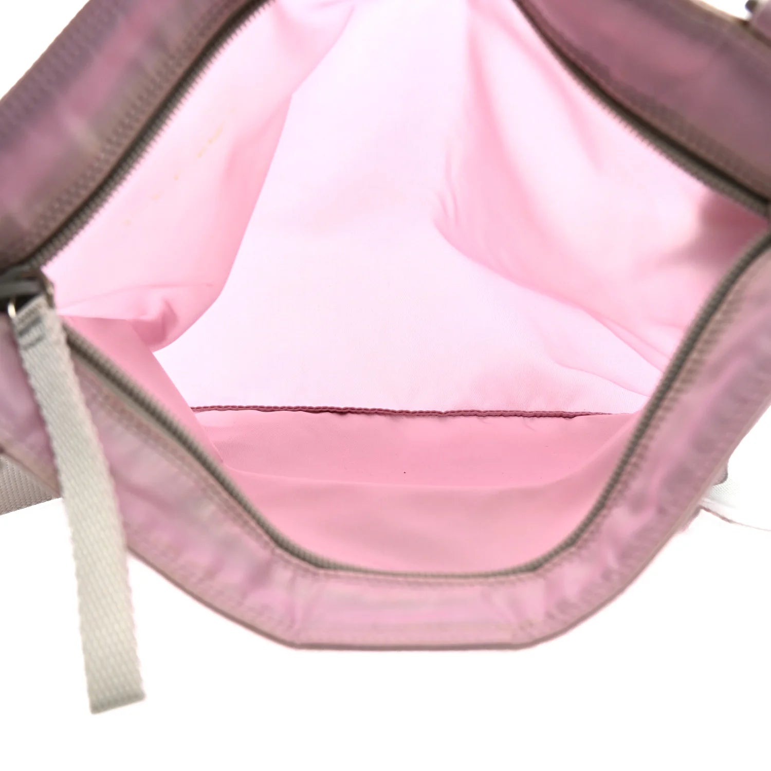 Nylon Vela Flat Messenger Bag Lilla