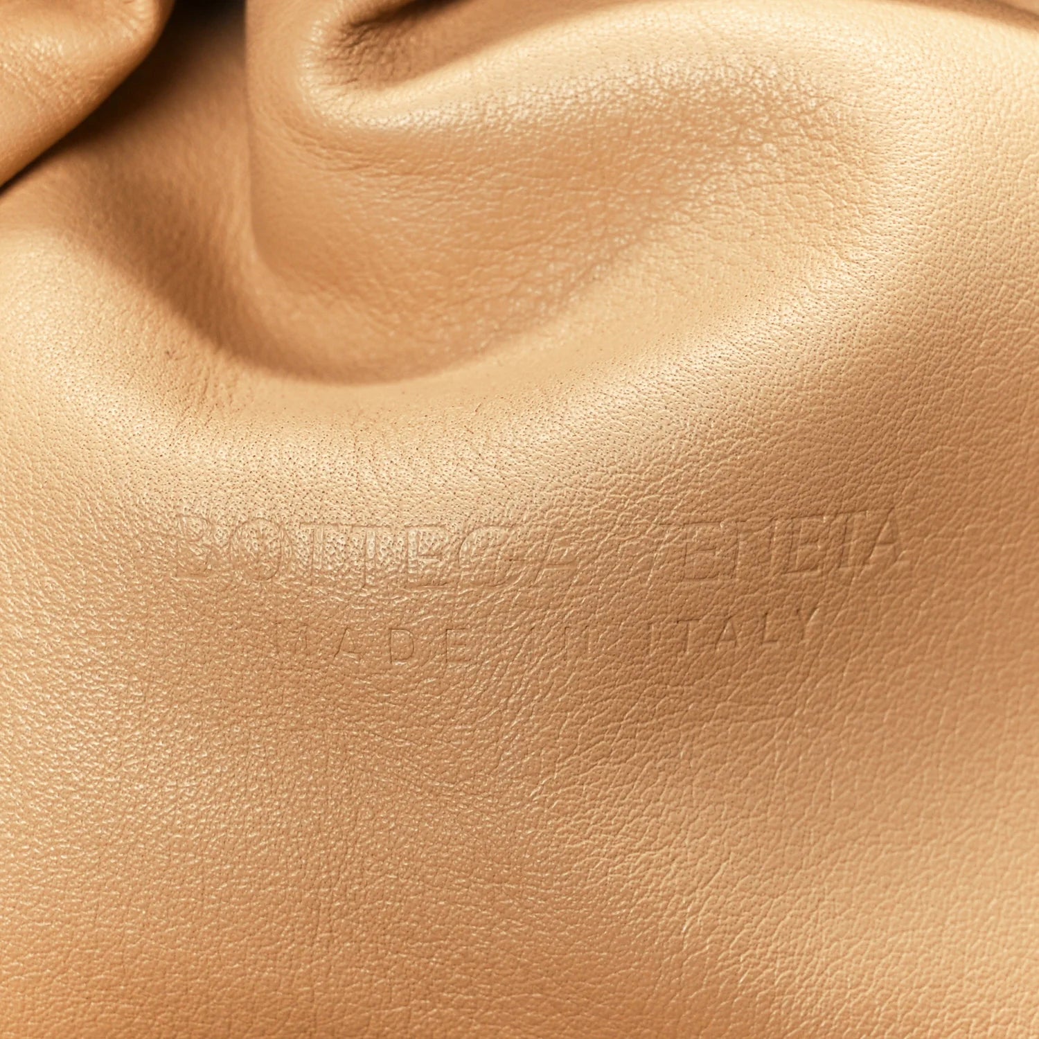 Smooth Butter Calf the Pouch Oversized Clutch Almond